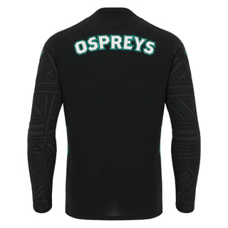 Macron Ospreys Rugby 2025/26 Mens Training Poly Long Sleeve Top