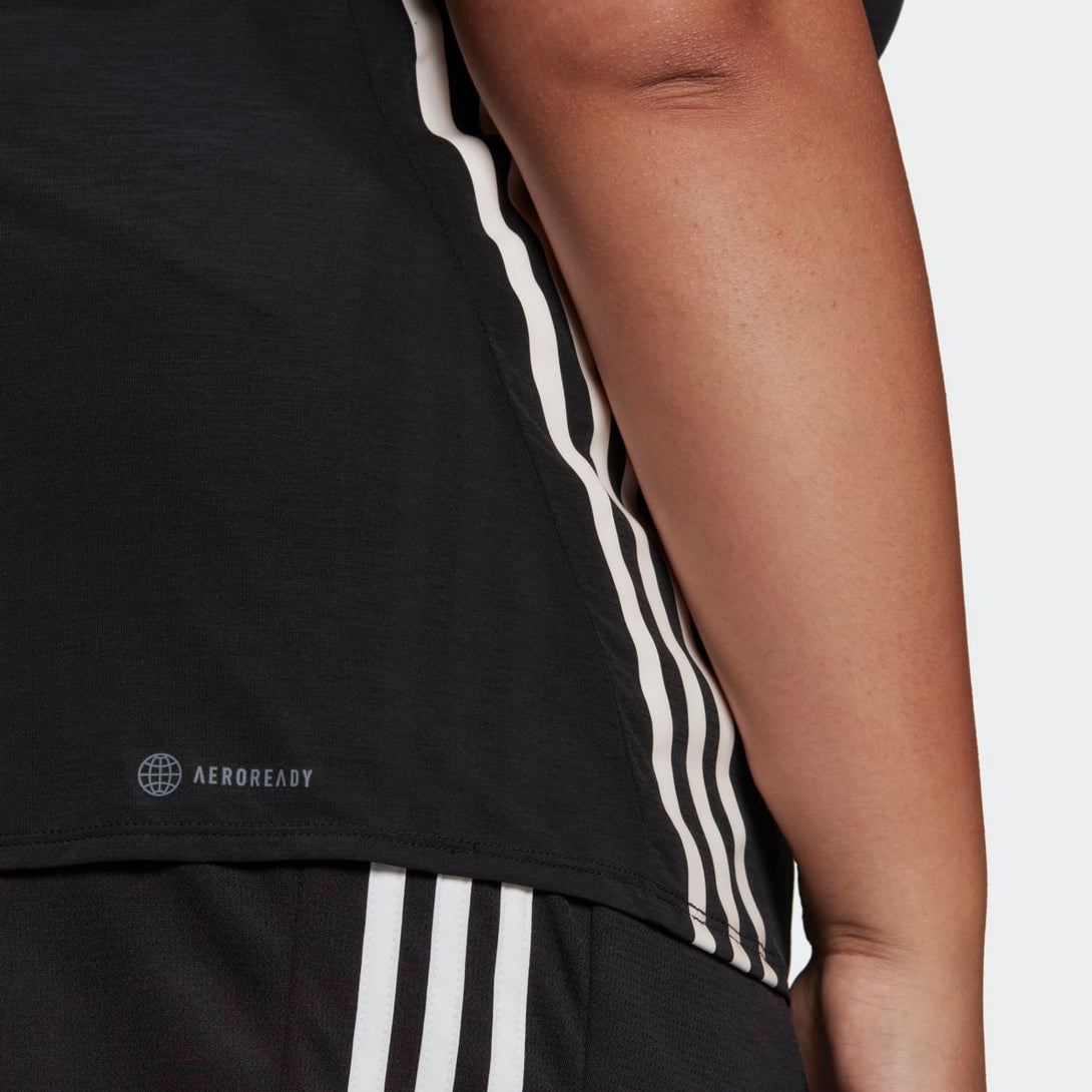 Adidas Womens Train Icons 3-Stripes T-Shirt (Plus Size)