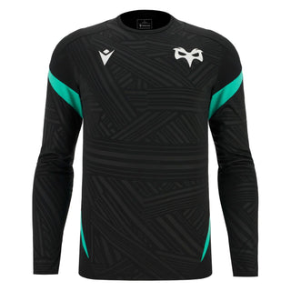 Macron Ospreys Rugby 2025/26 Mens Training Poly Long Sleeve Top