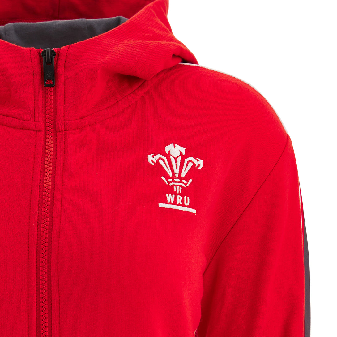 Macron Wales WRU Womens Rugby Zip Hoodie