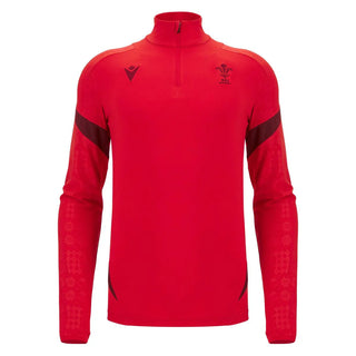 Macron Wales WRU 2025/26 Mens Players Training 1/4 Zip Top