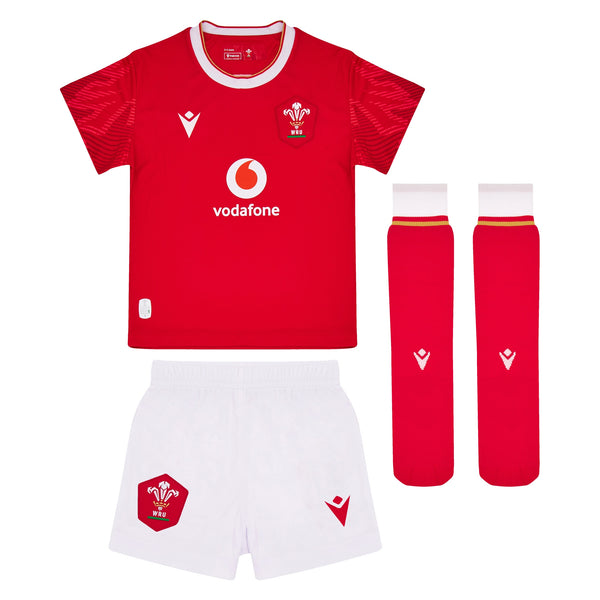 Macron Wales WRU 2024/25 Toddler Six Nations Home Rugby Kit