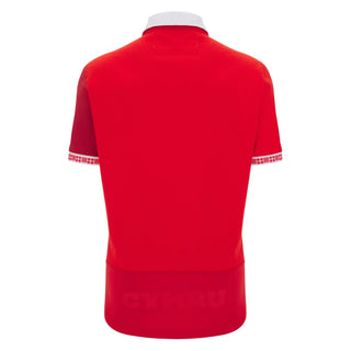 Macron Wales WRU 2025/26 Mens Home Cotton Rugby Shirt