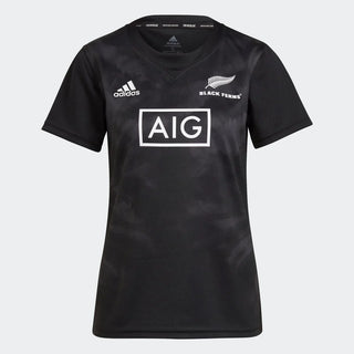 Adidas Womens Black Ferns Rugby Prime blue Supporters Home Rugby Shirt