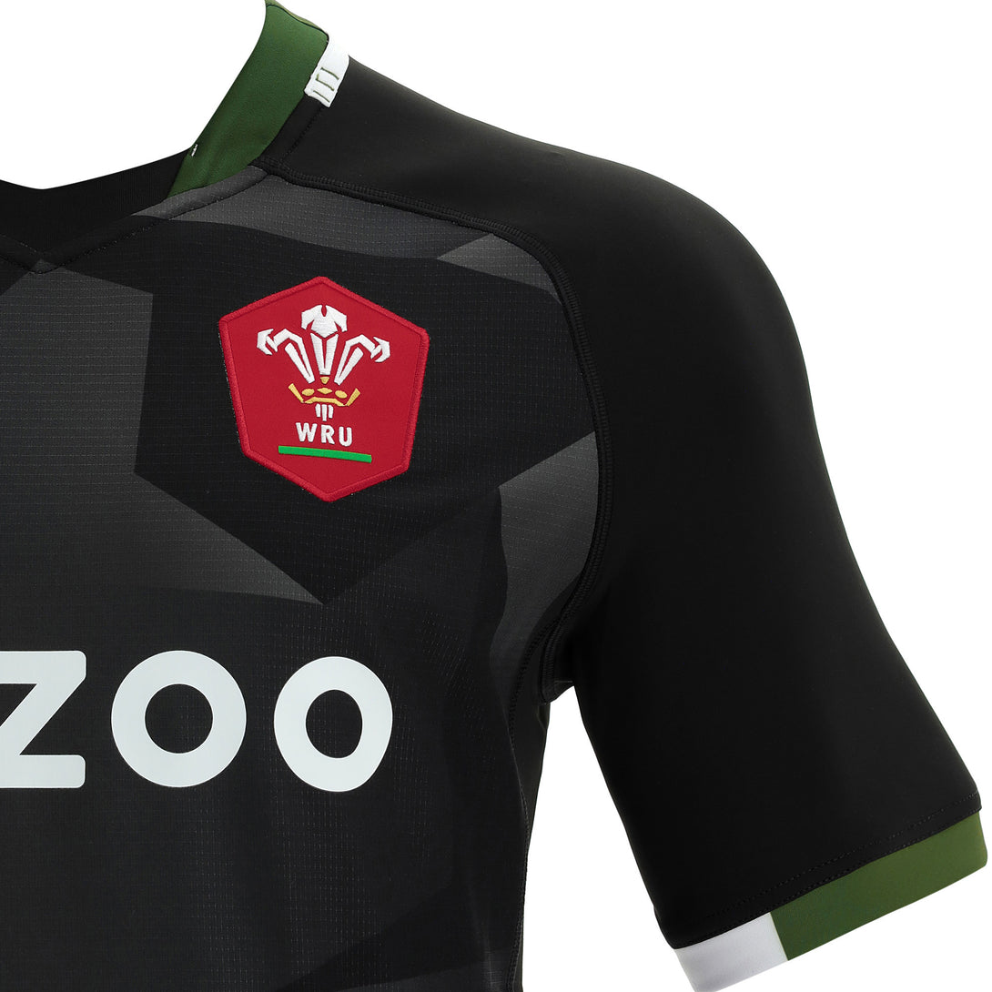  Macron Wales WRU 22/23 Kids Away Alternate Poly Rugby Shirt