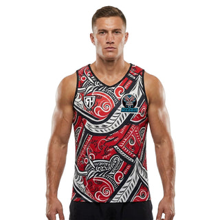 Taiaha Fighting Maoris Mens Rugby Vest