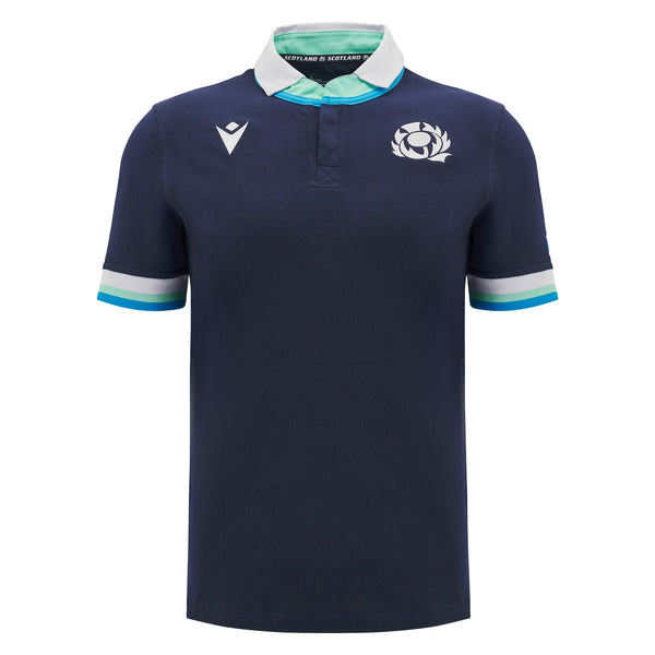 Macron Scotland SRU 24/25 Home Adults Cotton Rugby Shirt 