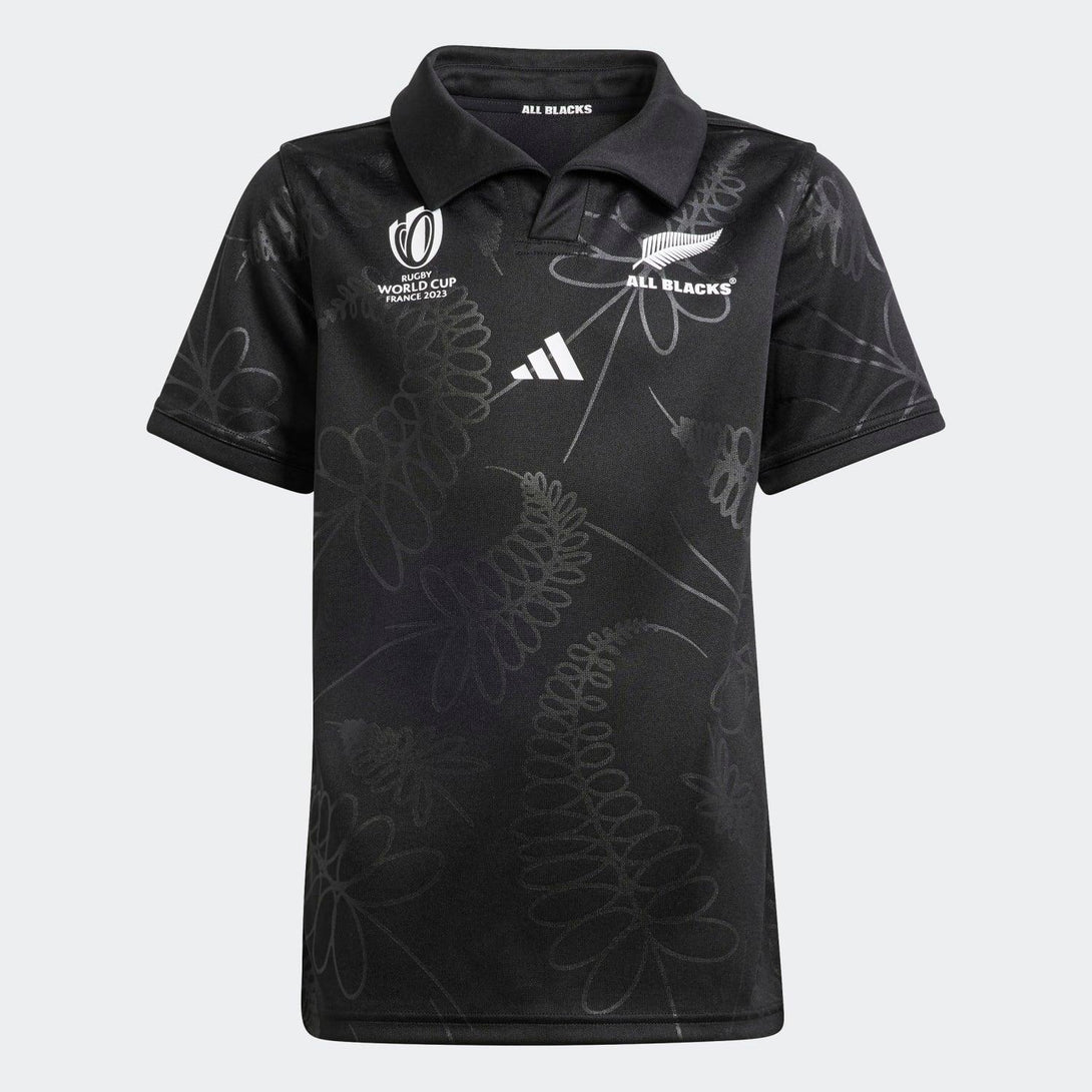 adidas All Blacks Kids Rugby World Cup 2023 Home Rugby Shirt