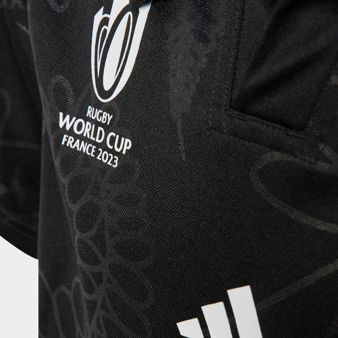 adidas All Blacks Kids Rugby World Cup 2023 Home Rugby Shirt