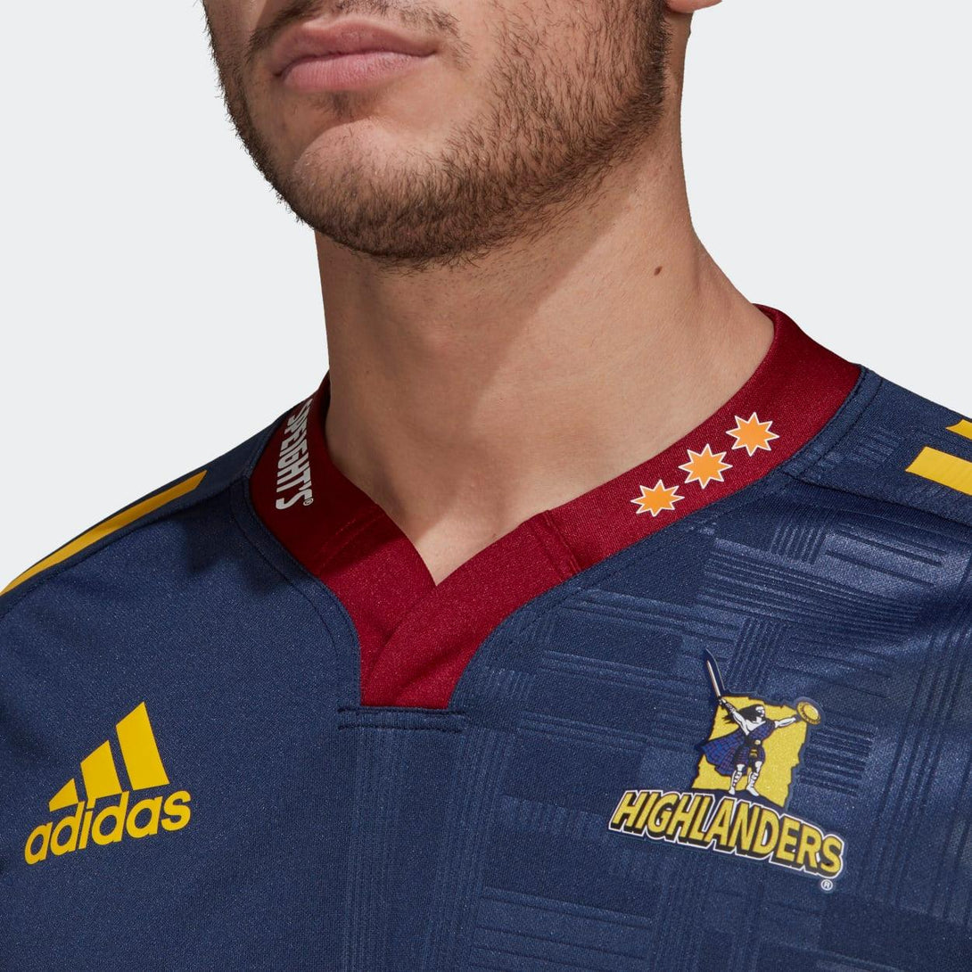 Adidas Mens Highlanders Rugby Supporters Home Jersey