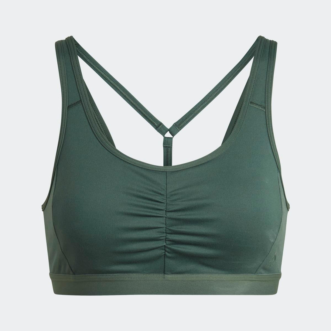 adidas Womens Core Essentials Medium-Support Bra Green 