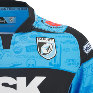 Macron Cardiff Rugby 2025/26 Mens Home Rugby Shirt