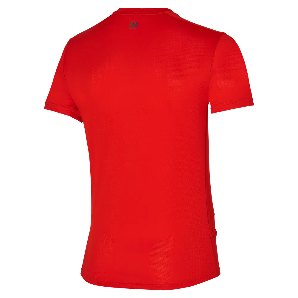 Mizuno Mens Two Loop 88 Gym T-Shirt - Fiery Red