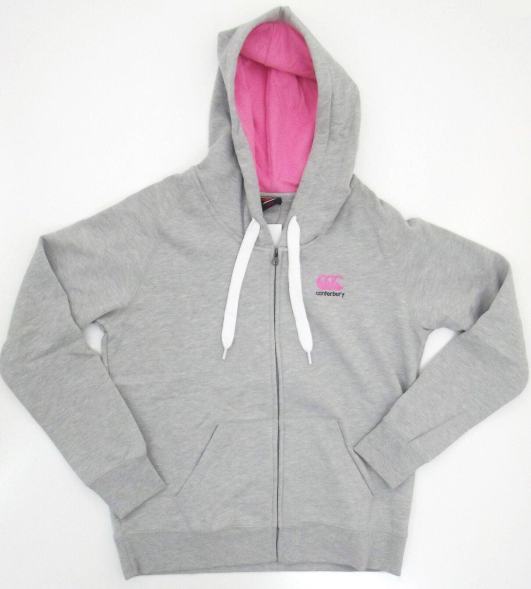 Canterbury Classic Ladies Classic Marl/Pink Zip Through Hoody