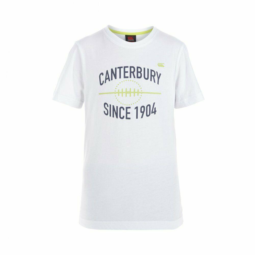 Canterbury Rugby Ball Kids White T-Shirt Ss15