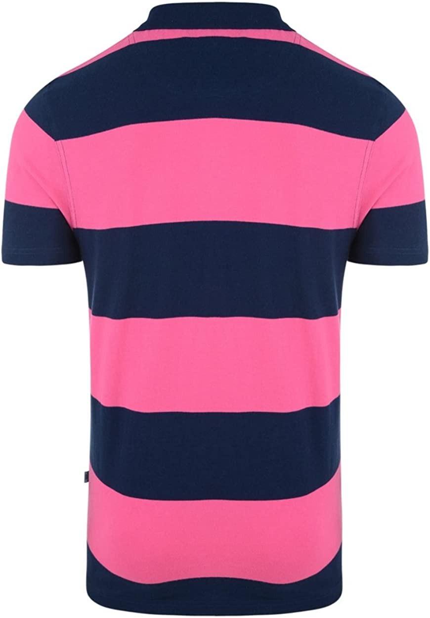 Canterbury RWC 2015 Hoop Stripe Adults Navy/Pink Polo