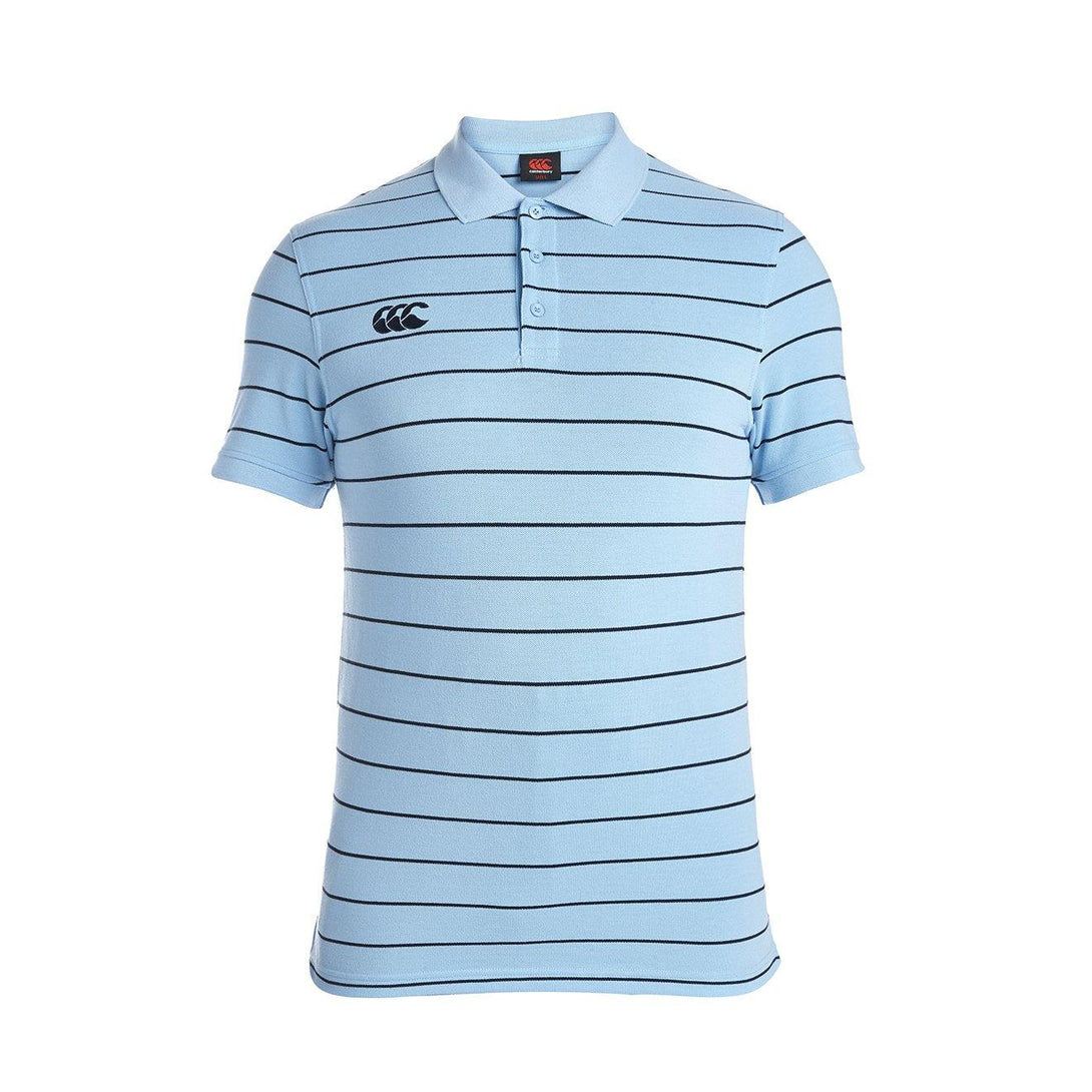 Canterbury Stripe Norse Blue/Navy Polo Shirt Ss15