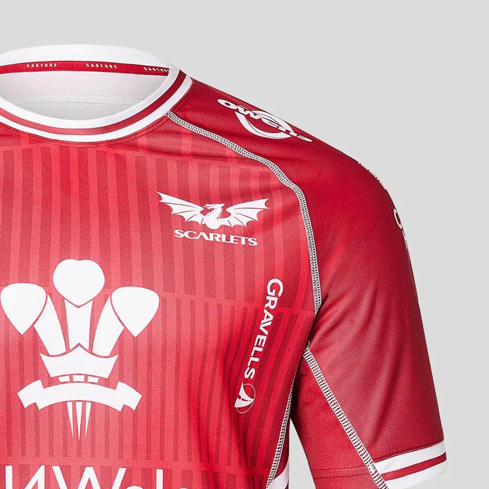 Castore Scarlets Mens Home Rugby Shirt