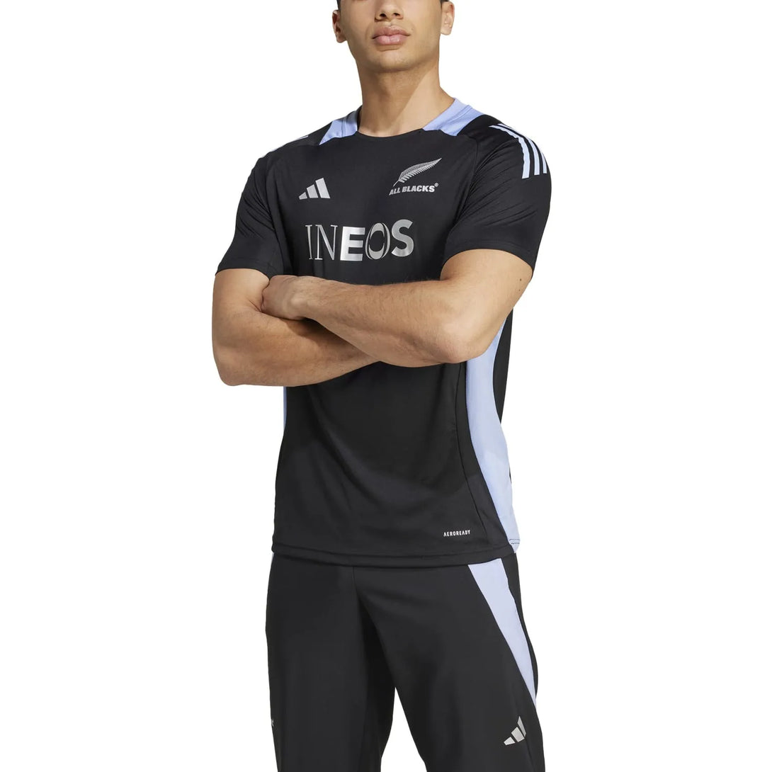 adidas All Blacks New Zealand Adults Rugby AEROREADY Short Sleeve T-Shirt