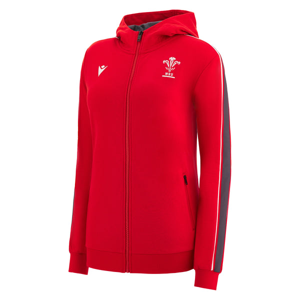 Macron Wales WRU Womens Rugby Zip Hoodie