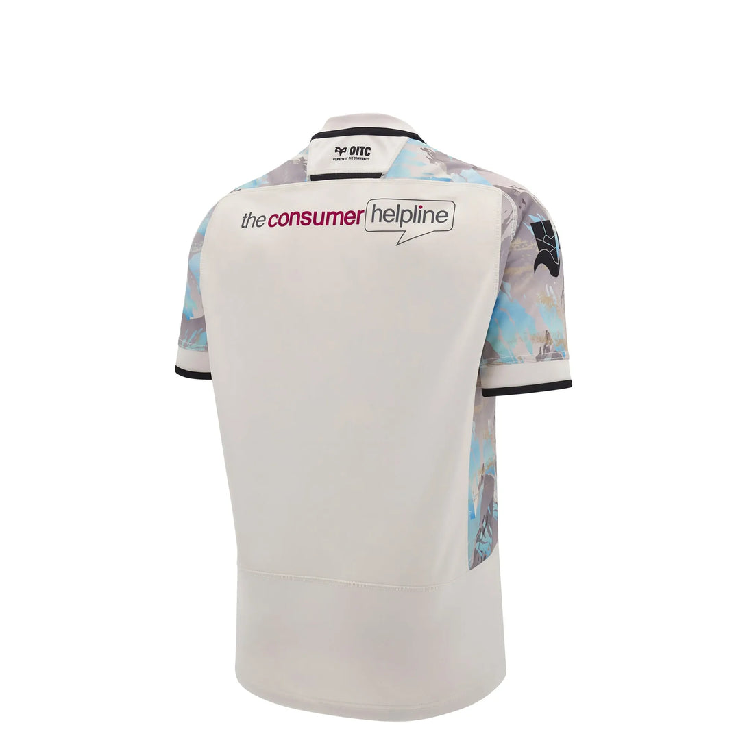 Macron Ospreys Rugby 2024/25 Kids Away Rugby Shirt