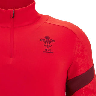 Macron Wales WRU 2025/26 Mens Players Training 1/4 Zip Top