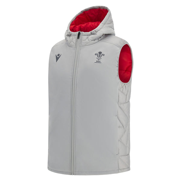 Macron Wales WRU Mens Rugby Hooded Gilet