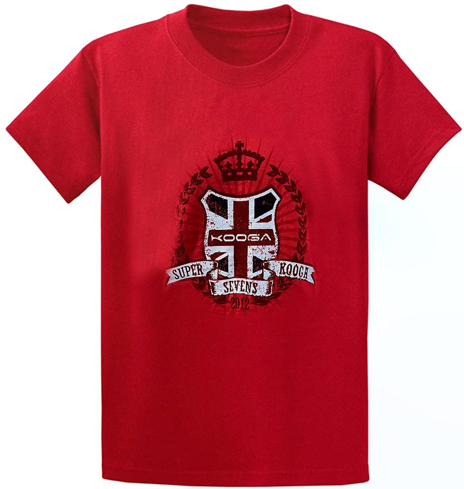 Kooga GBR Crest Super 7's Red T-Shirt