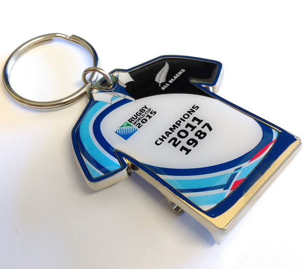 Rwc 15 All Blacks Dual Logo Bottle Opener Keyring