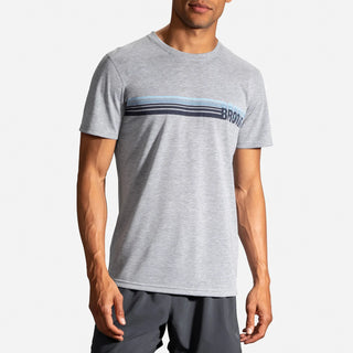 Brooks Mens Distance 'Run Stripe' Graphic Tee