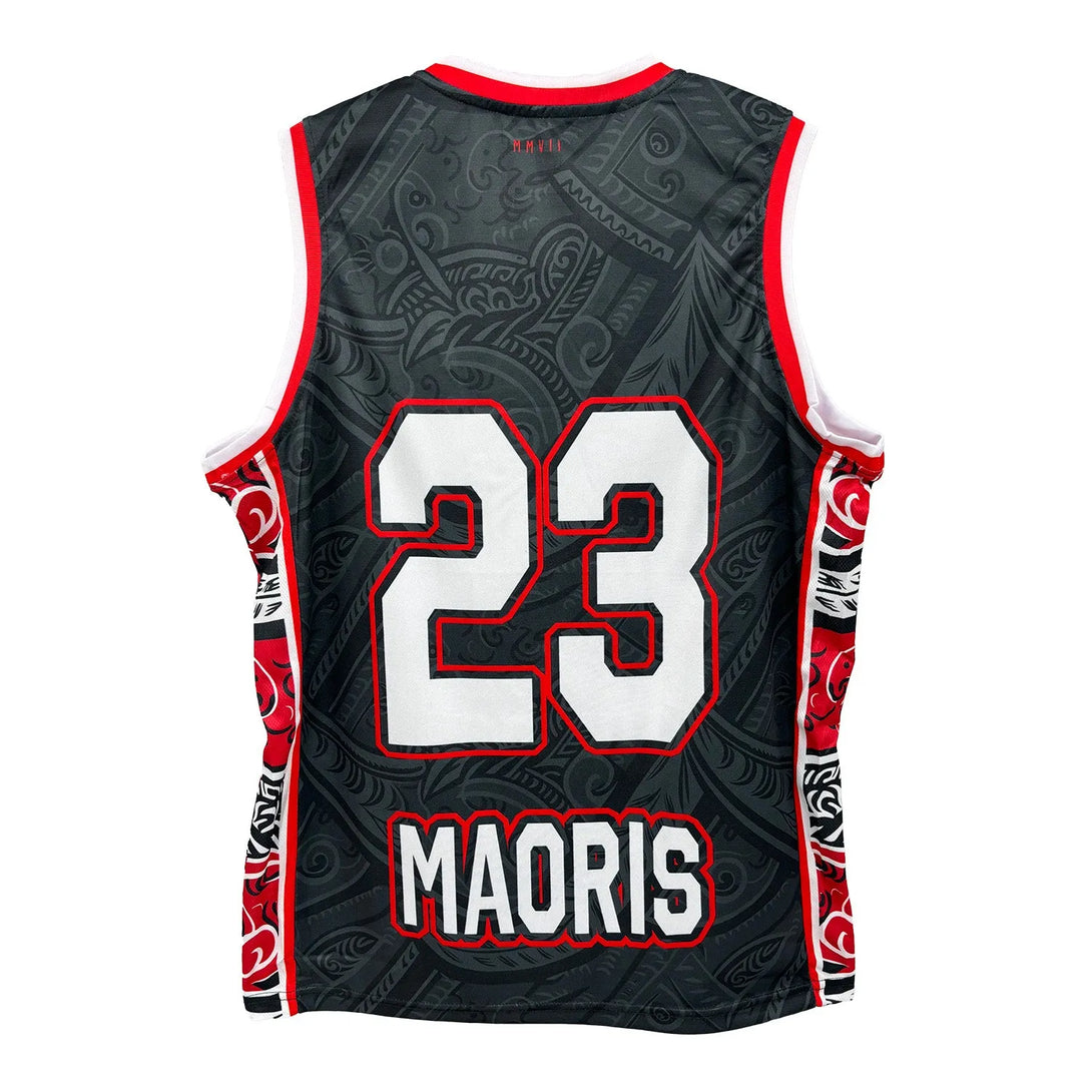 Taiaha Fighting Maoris Mens Basketball Vest