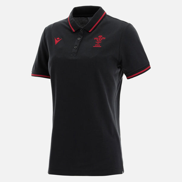 Macron Wales WRU 21 Womens Rugby Polo Shirt