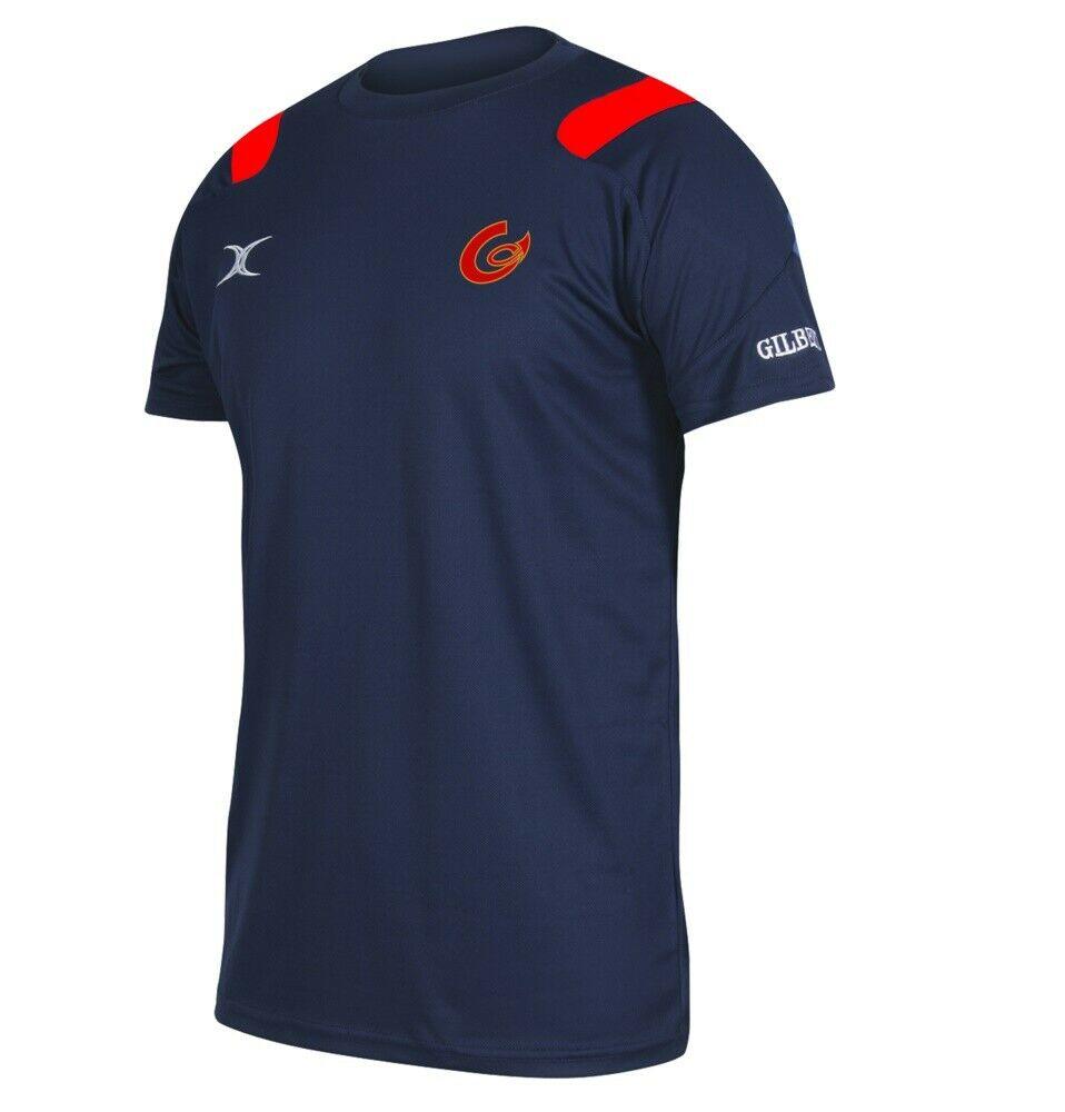 Gilbert 15/16 Newport Gwent Dragons Vapour T-Shirt Navy/Red