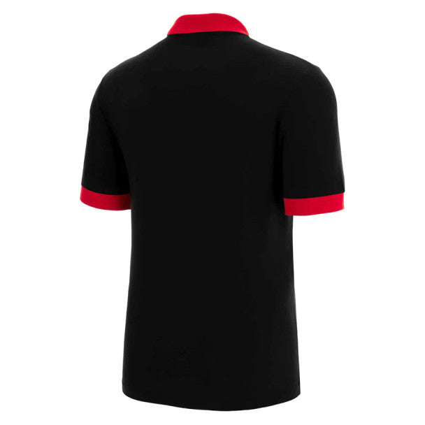 Macron Adults Wales WRU RWC 2023 Polo S/S Adults Black