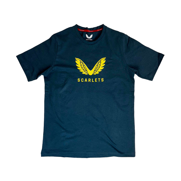 Castore Scarlets Rugby Kids Cotton Logo T-Shirt