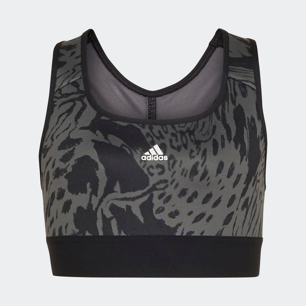 adidas Girls Aeroready Sport Icon Animal Print Sports Bra