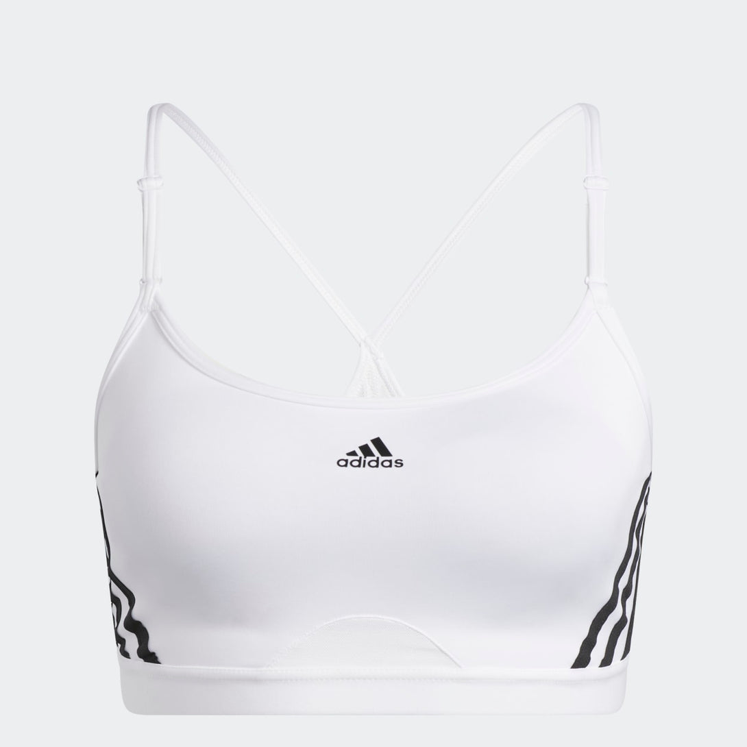 Adidas Womens Adidas Aeroreact Training Light-Support 3-Stripes Bra