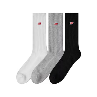 New Balance Unisex Patch Logo Crew Socks 3 Pack