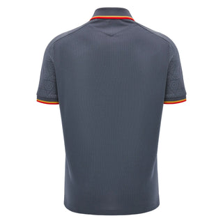 Macron Wales WRU 2024/25 Six Nations Adults Travel Rugby Poly Polo 