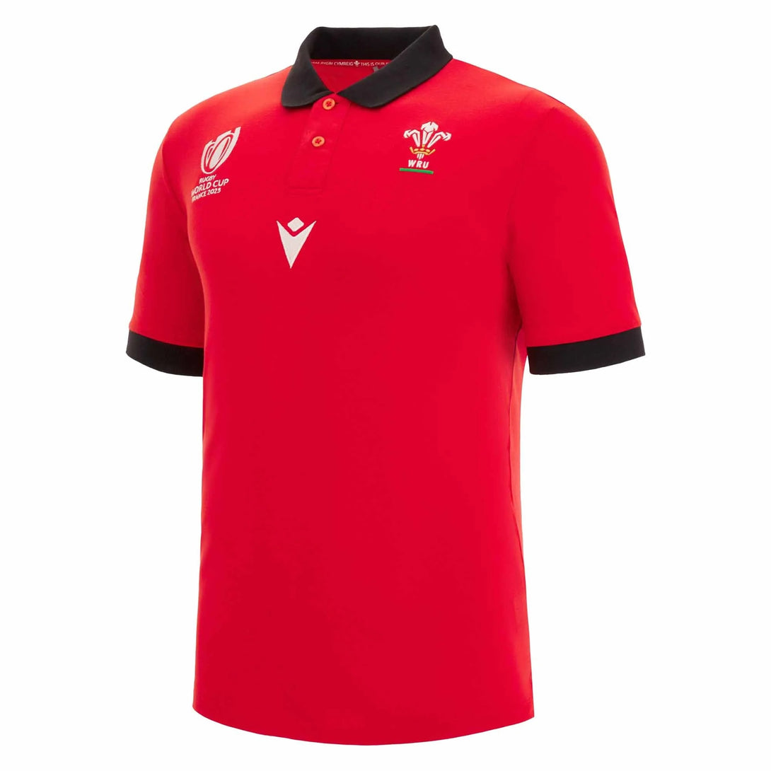 Macron Wales WRU Mens Rugby World Cup 2023 Piquet Polo