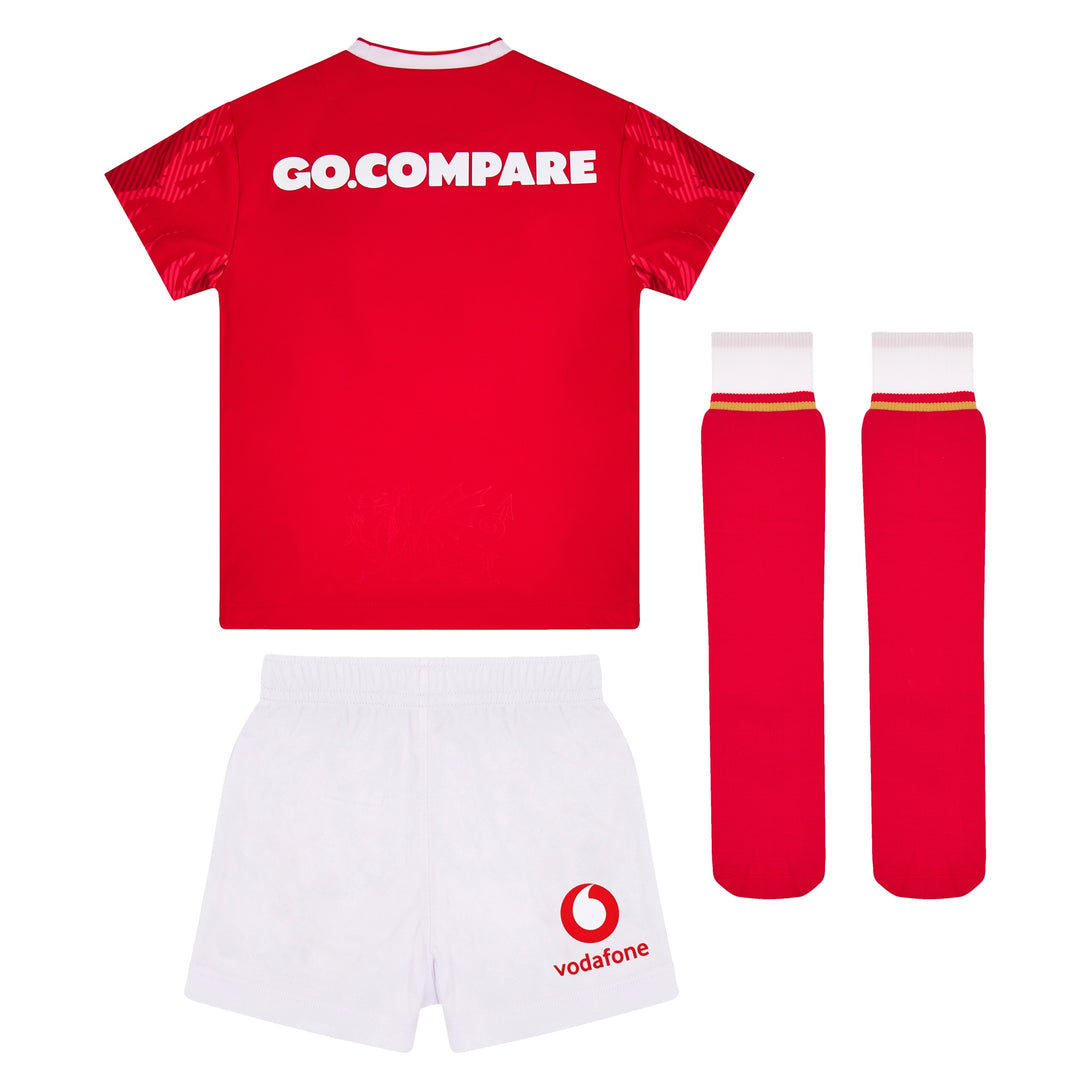 Macron Wales WRU 2024/25 Toddler Six Nations Home Rugby Kit