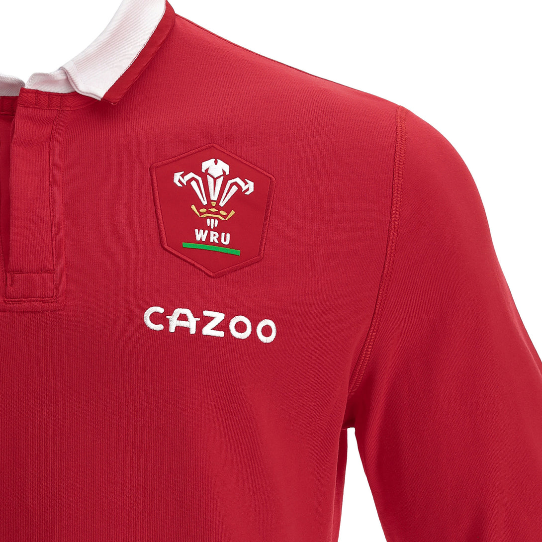 Macron Wales WRU 21/23 Kids Home Cotton Rugby Shirt