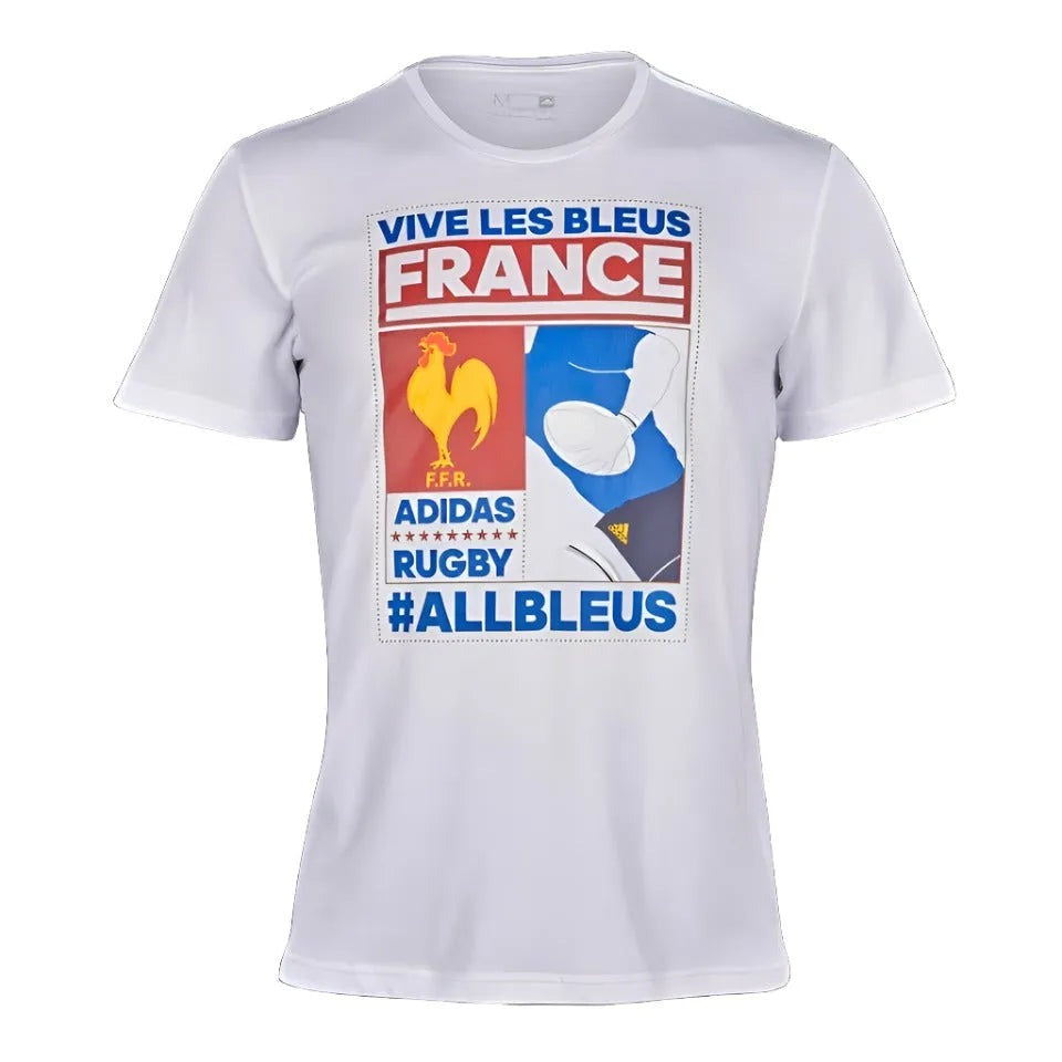 adidas France Poster Adults White T-Shirt