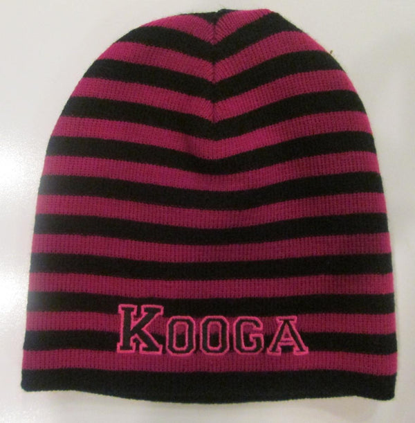 Kooga Generic Striped Pink/Black Beanie