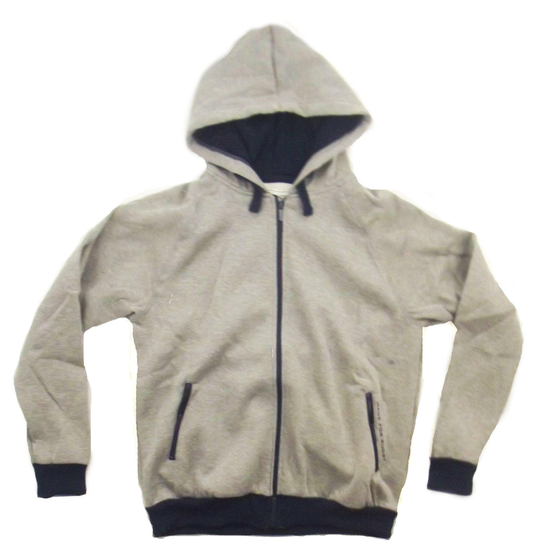 Kooga Mens Grey Marl/Navy Zip Thru Hoody