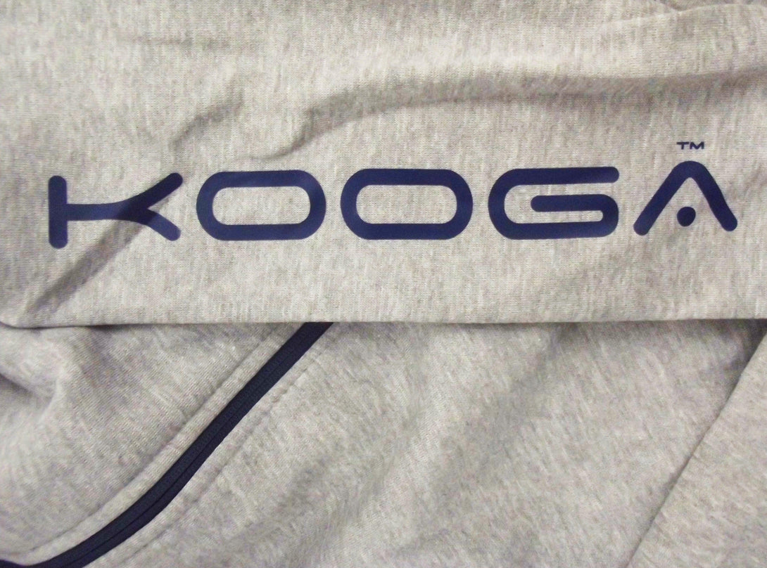 Kooga Mens Grey Marl/Navy Zip Thru Hoody