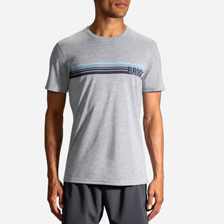 Brooks Mens Distance 'Run Stripe' Graphic Tee