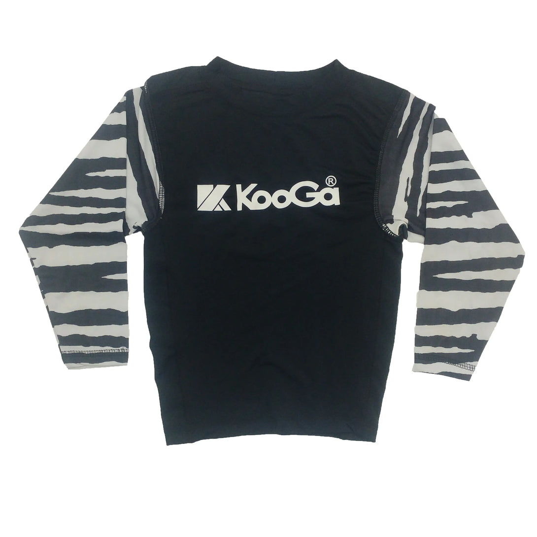 Kooga Tiger Print Baselayer Top Kids Black/White