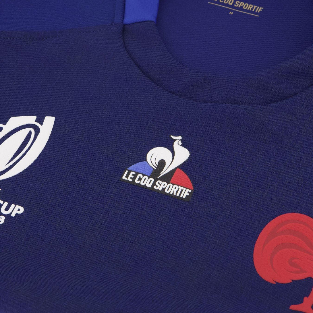 Le Coq Sportif France Mens Supporters Rugby World Cup 2023 Home Rugby Shirt