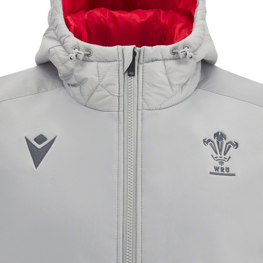 Macron Wales Official WRU 22/23 Mens Rugby Hooded Gilet